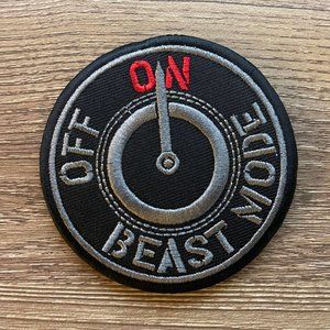 Embroidered Tactical On, Off, Beast mode Patch - Hook & Loop